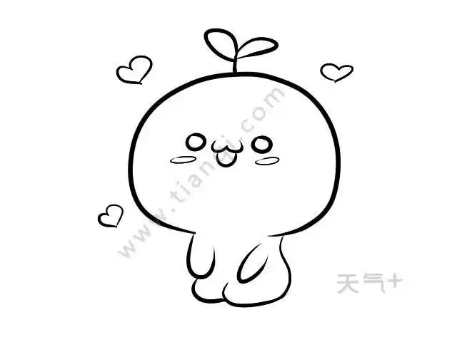 手帐简笔画小团子
