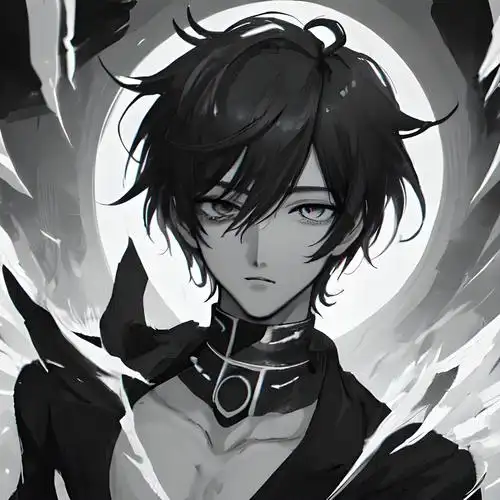 黑色系男生头像动漫