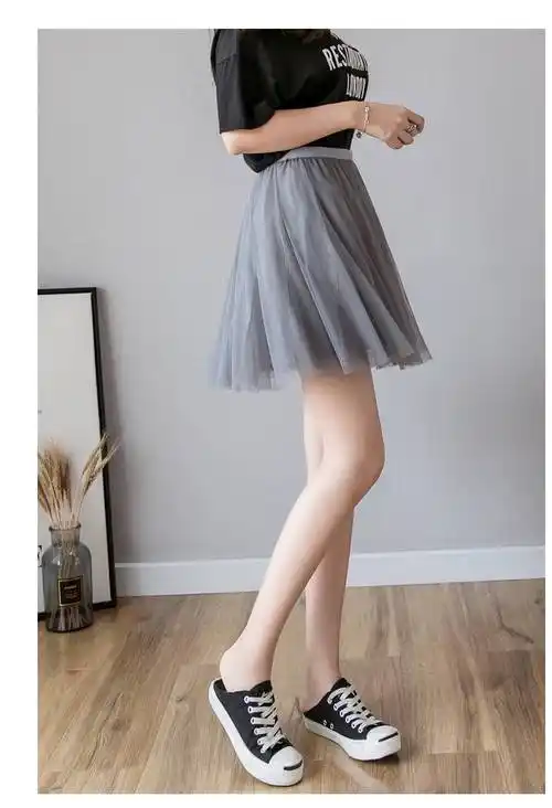 短款蓬蓬裙打底半身裙网纱裙潮女式半截裙子女生显高显瘦下身裙女士春