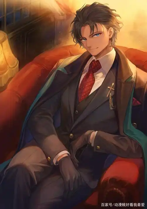 二次元美男子,穿上西装非常酷,都适合做头像!