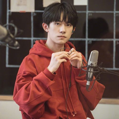 【现货秒发】卫衣男朋友请听好易烊千玺同款衣服红色连帽薄款卫