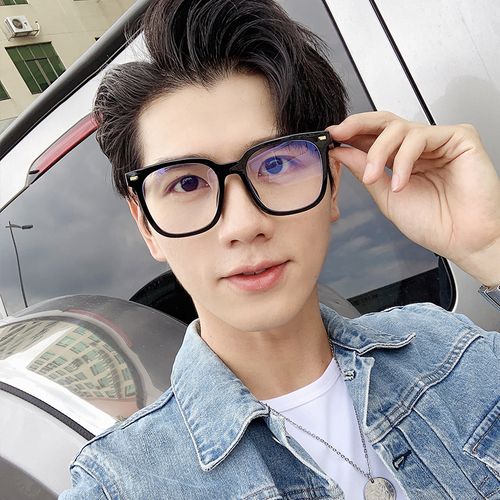 眼镜大黑时尚厚边男女街潮男ins黑框潮日镜框定制成品光学镜