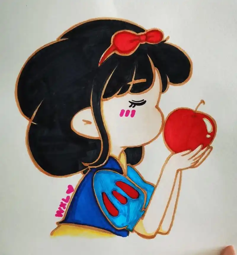 白雪公主小美丽的童画美术工作室#儿童创意美术作品 #爱画画 - 抖音