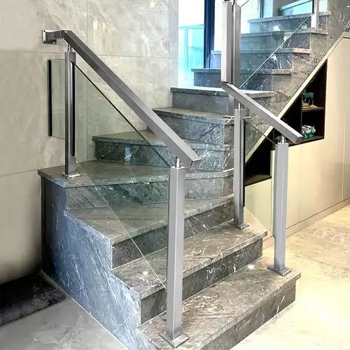 玻璃楼梯扶手阳台护栏室外内不锈钢扶手栏杆现代简约复式玻璃围栏