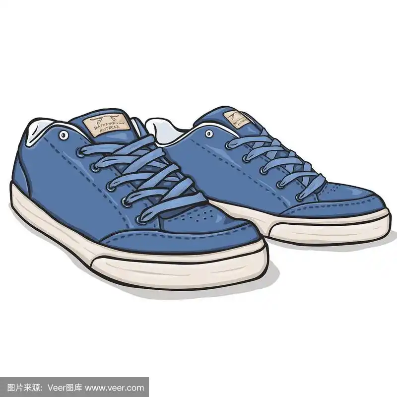 矢量,鞋子,卡通,蓝色,个人随身用品