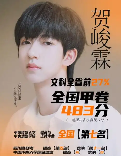 贺峻霖高考483分被夸艺考之神遭群嘲打脸张新成素人身份考560