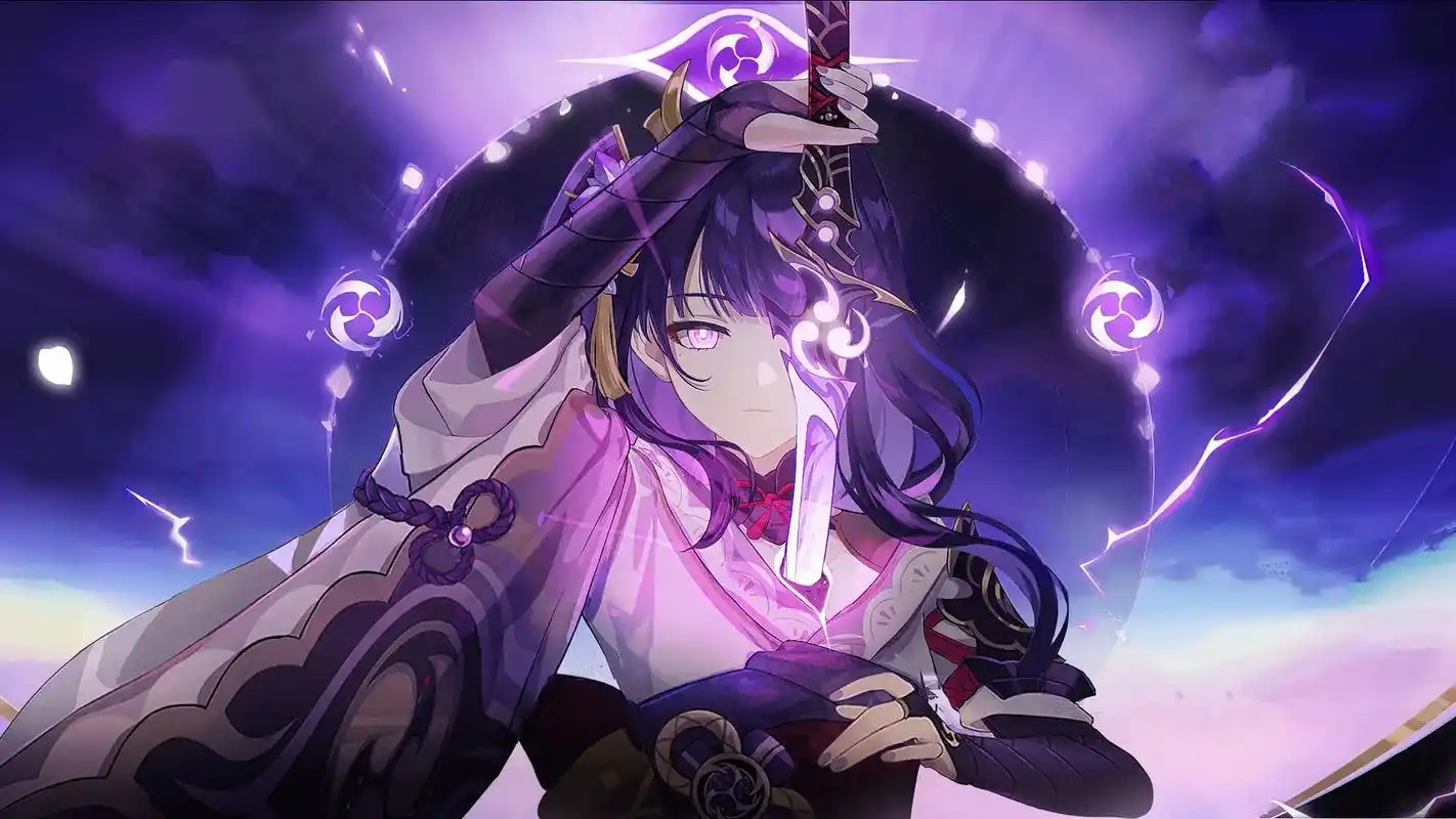 你,要与为敌吗.雷神高清壁纸分享#原神 #虚空鼓动劫火高扬  - 抖音