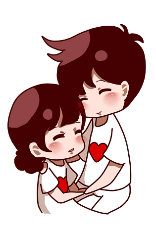 情人节情侣甜蜜抱抱