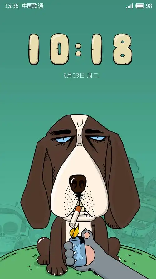 手机主题的主界面,征服了喵星球的汪,霸气