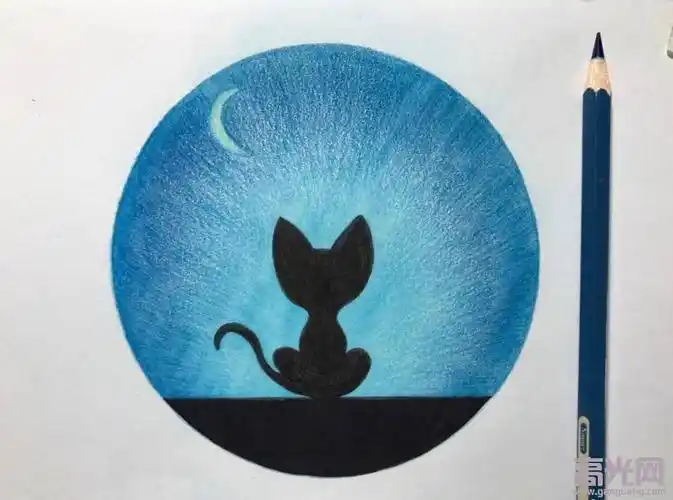 彩铅画星空教程简单的守望星空彩铅画步骤图