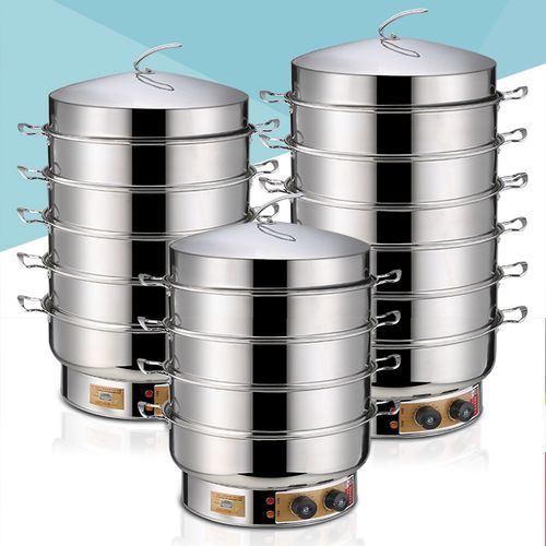 3670cm特大不锈钢蒸笼商用多层定时蒸锅超大包子机电蒸锅