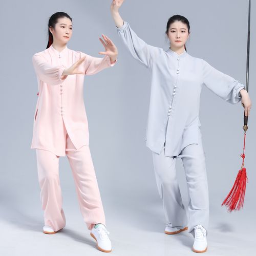 武运夏季新款飘逸纱袖中老年太极服女练功武术太极服