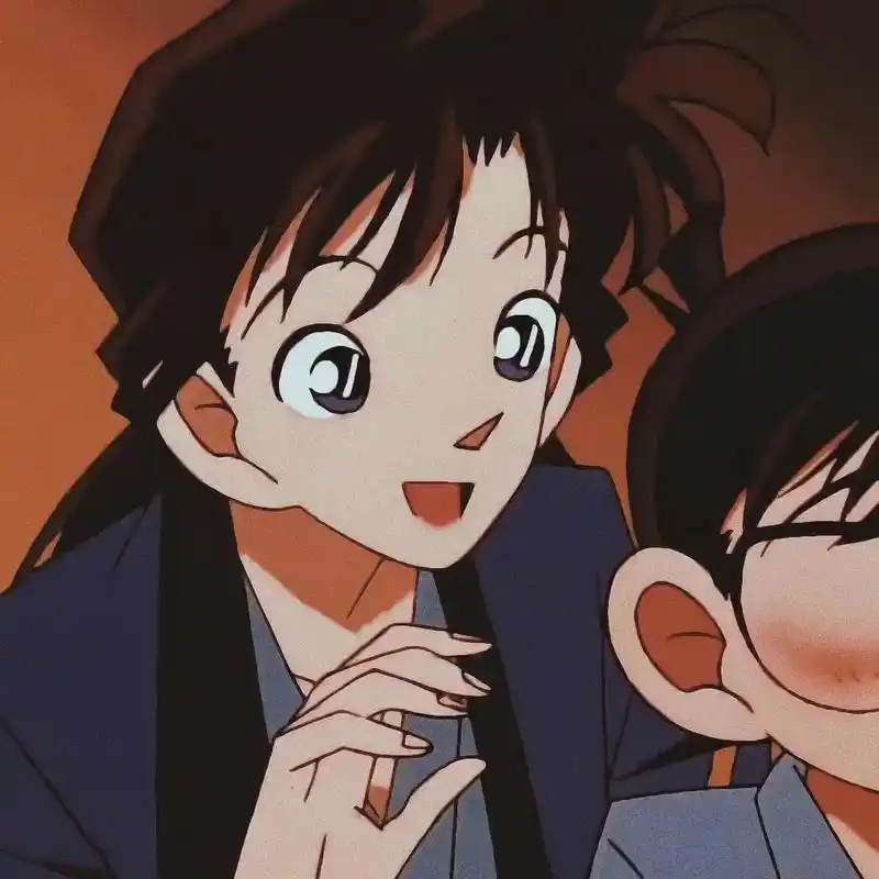 接化发#动漫头像 #毛利兰 #工藤新一 #情侣头像 # - 抖音