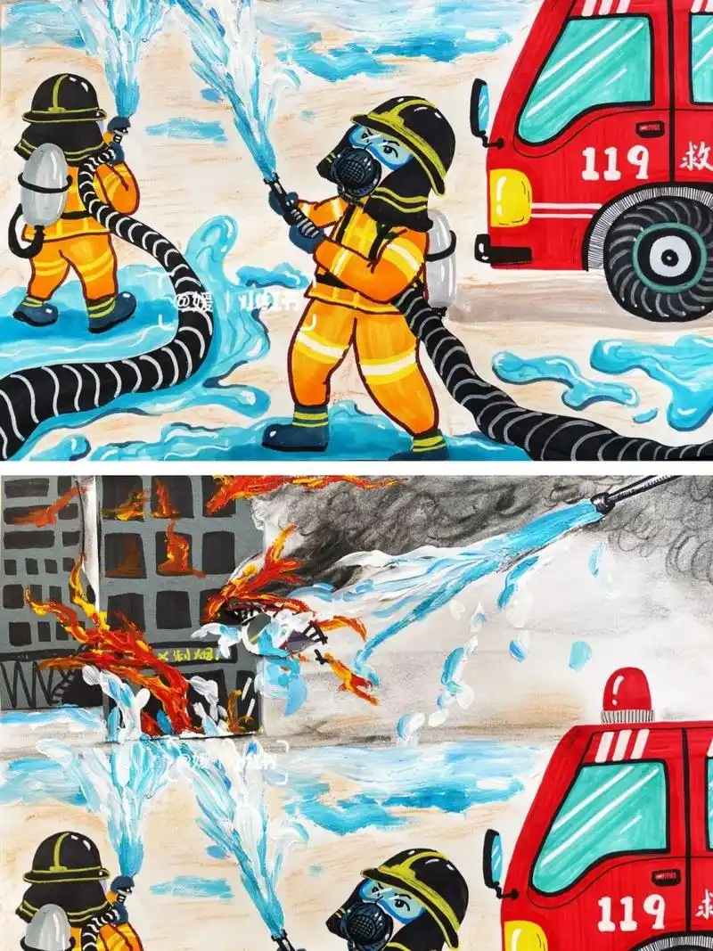 【救火英雄】消防员996902儿童画 点赞731577关注99