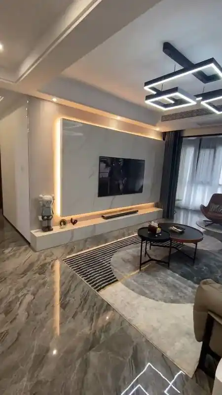 迷惑行为大赏#石材悬空电视背景墙