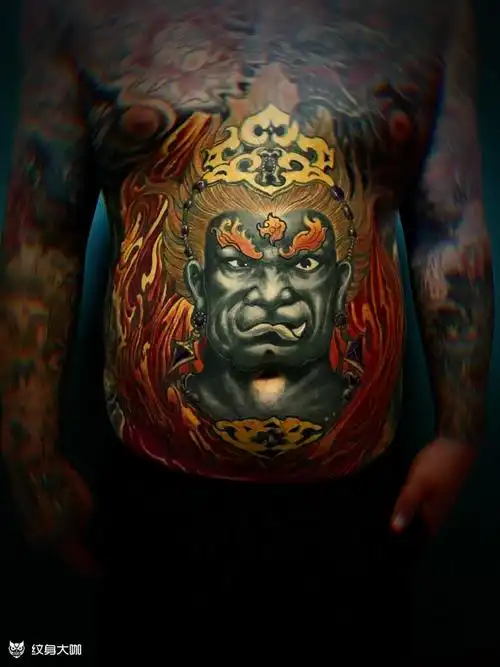 不动冥王_纹身图案手稿图片_强民. 胖哥的纹身作品集