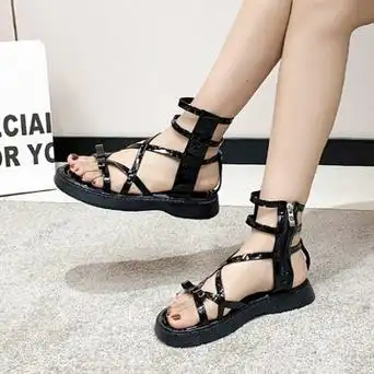 夏季儿童凉鞋女新款学生公主凉鞋搭扣软底纯色大童鞋舒适女童凉鞋