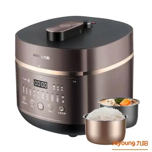 九阳joyoung电压力锅y50c29铝胆晶瓷胆5l璨光金单套装视频