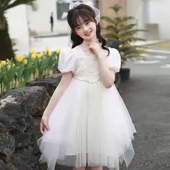 澄壳浩浩女童连衣裙儿童裙子夏装15岁以上大童女装女孩公主裙六一儿童