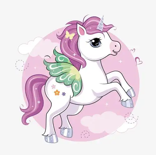 可爱卡通彩色独角兽