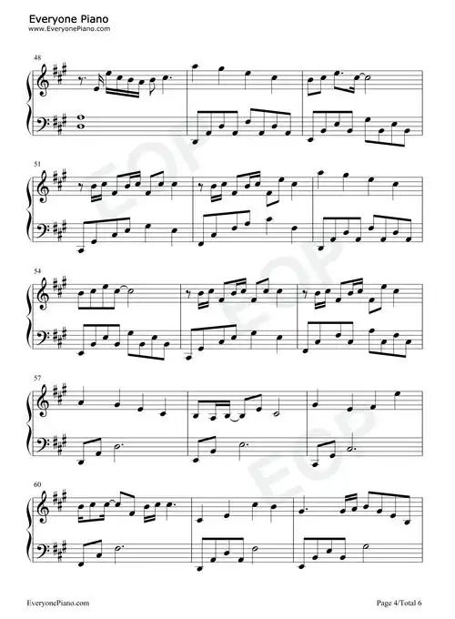 玫瑰少年五月天五线谱预览4