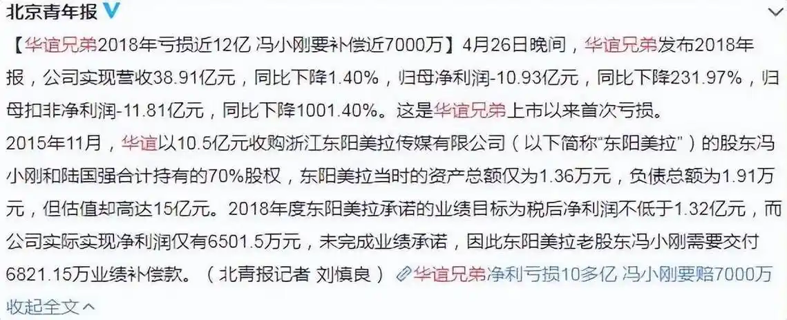 华谊王氏两兄弟挥金如土时有多辉煌人走茶凉后就有多落魄