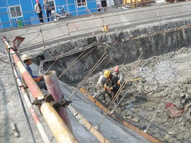 一种新型基坑支护方法——无撑式水泥土桩锚墙支护工程照片