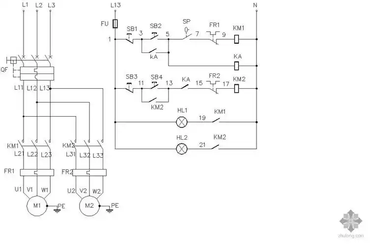 水泵控制原理图