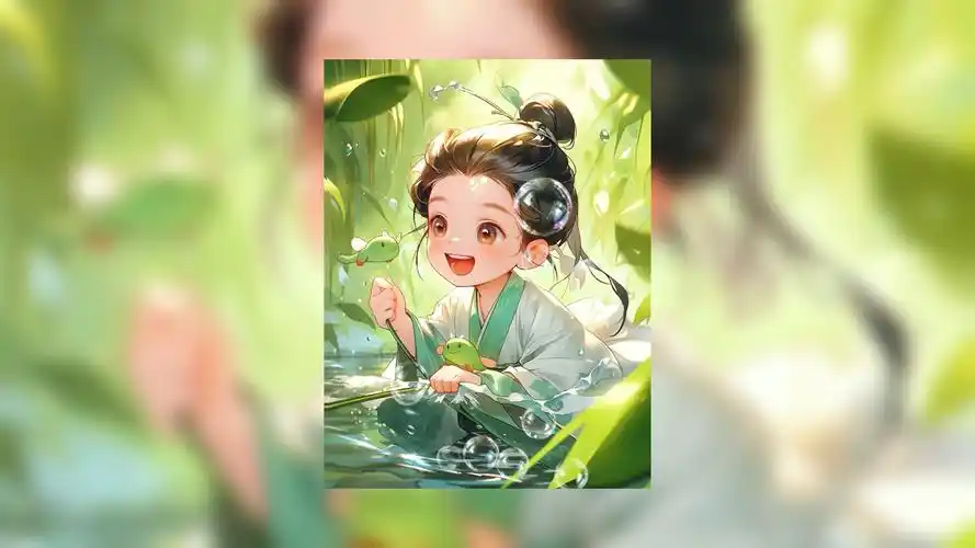 治愈心情图片可爱萌宝q版二次元漫改图片唯美女生插画壁纸头像
