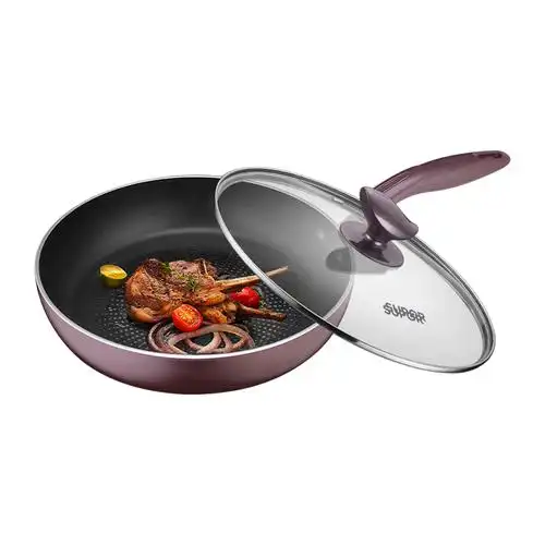 紫色苏泊尔火红点平底锅不粘锅煎锅26cm煎饼锅牛排锅煎蛋锅电磁炉通用