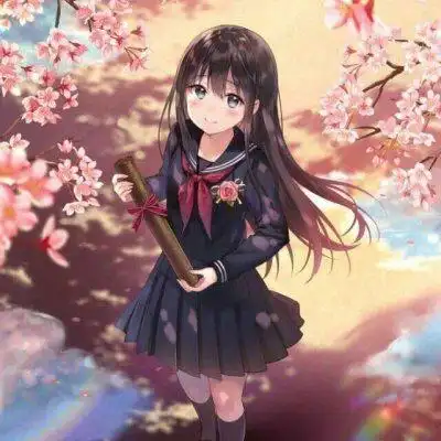 校园风头像女动漫穿校服图片