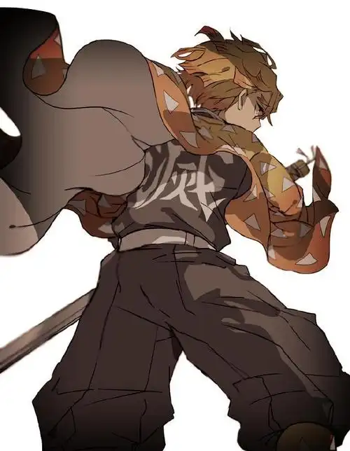 鬼灭之刃##我妻善逸#说最怂的话打最野的架,这组善逸帅炸!twi.