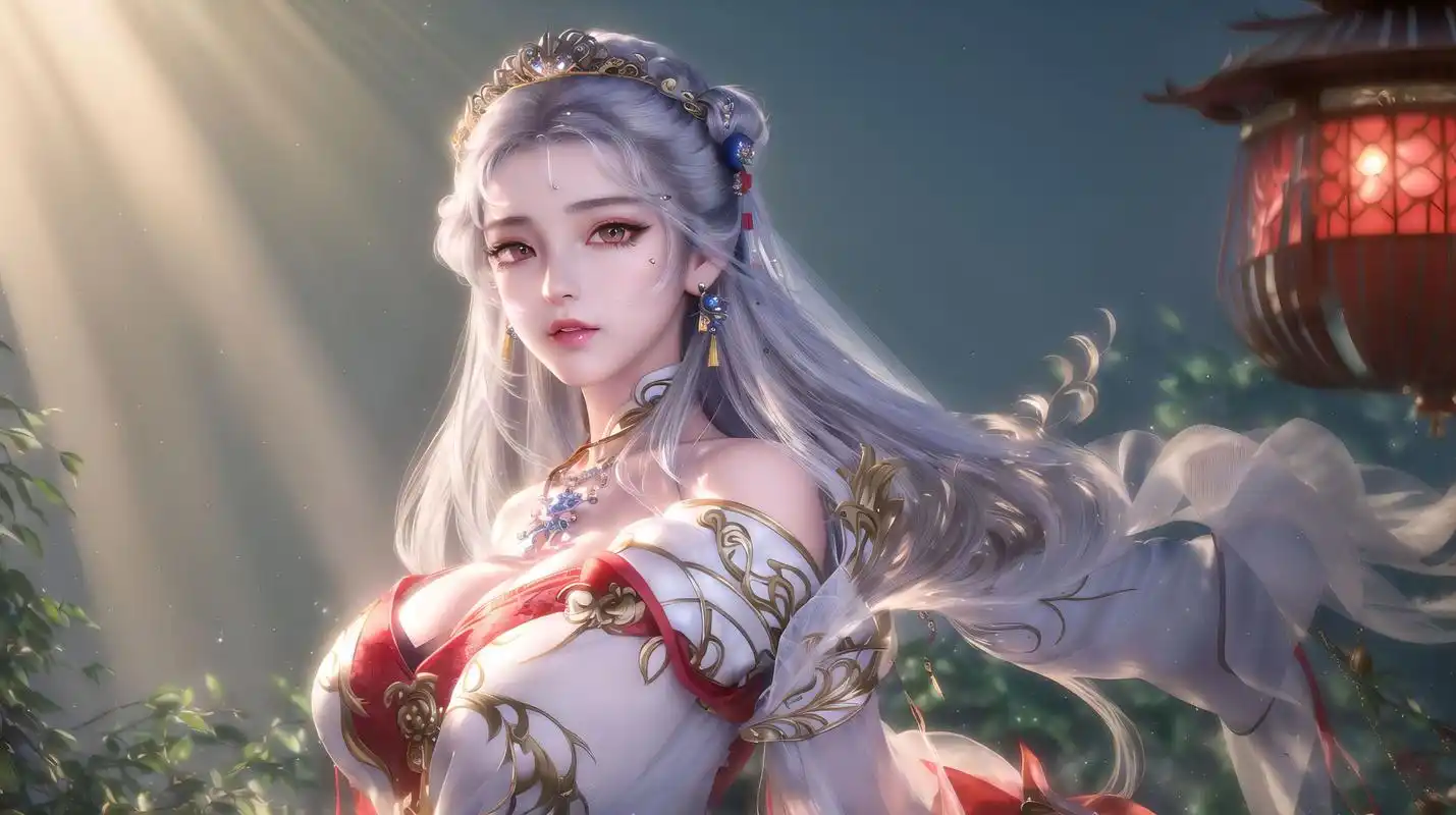 二次元白发美女(偏古风)[给力]