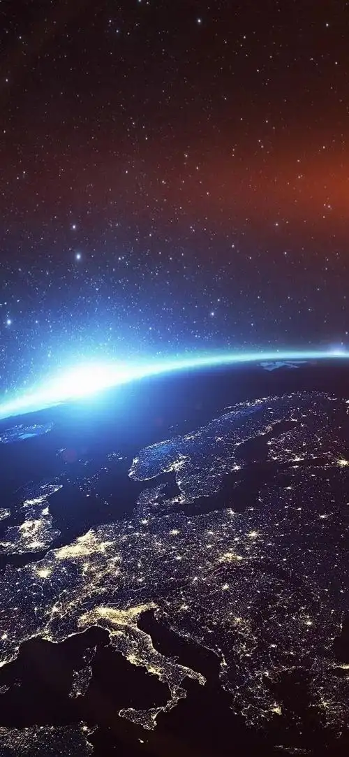 5组iphone超清壁纸冷色系梦幻抽象系列