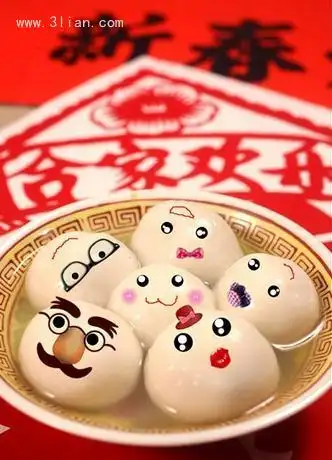 呆萌可爱汤圆卡通图片大全