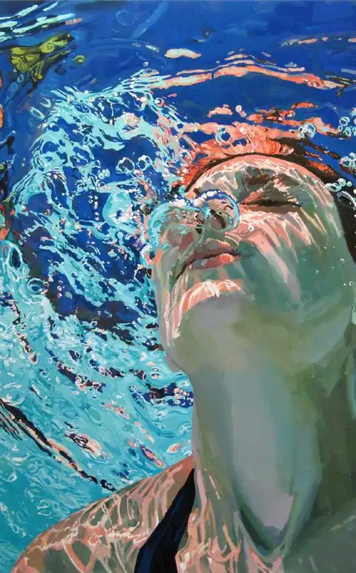 【时尚艺术】逼真水下游泳油画 - 堆糖,美图壁纸兴趣社区