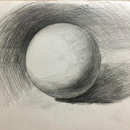 素描入门之石膏球体,绘画步骤归纳总结