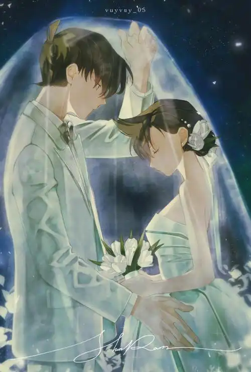 名侦探柯南# 新兰 婚纱照 (x:vuyvuy_05)