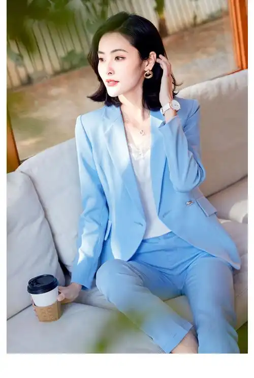 女款正装套装女播音员主持人高端播音艺考服装演讲职业装时尚气质ol