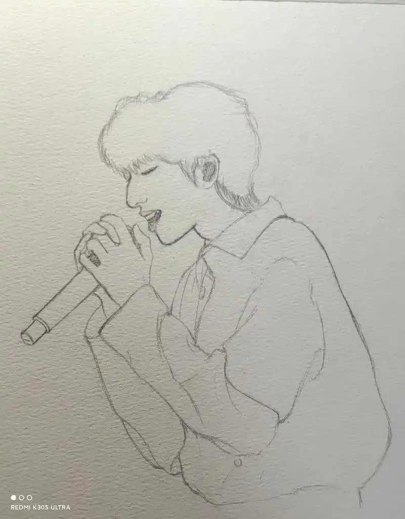 手绘 #水彩#时代少年团  - 抖音