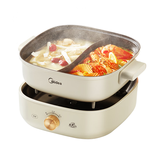 美的(midea)鸳鸯锅 速沸电火锅 多用途锅 电煮锅