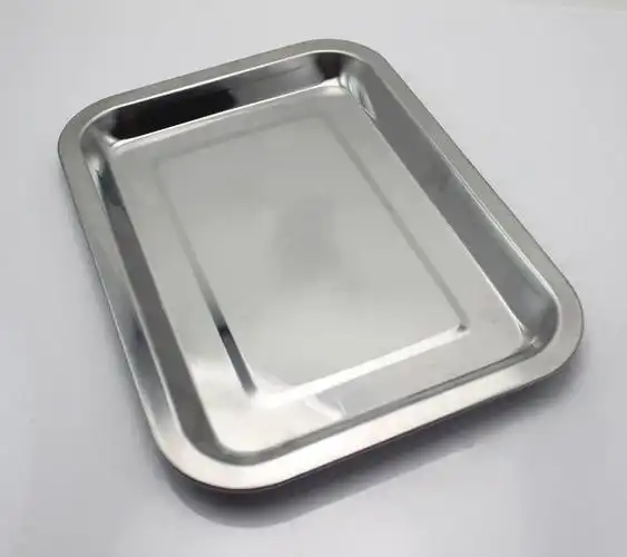 烧烤工具不锈钢长方形盘不锈钢托盘 长方托盘盘子餐盘烧烤 小号