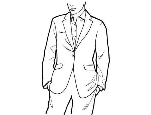 简笔画爸爸西装