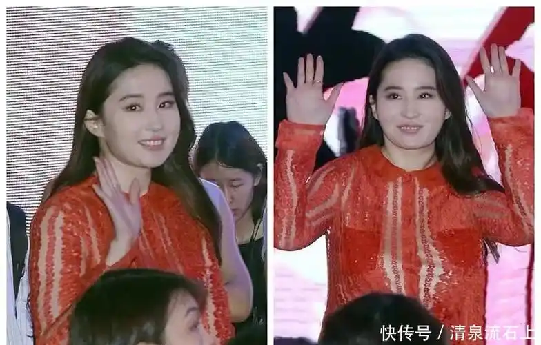 刘亦菲现身,再次胖出新高度,咧嘴大笑显可爱!