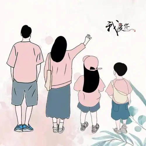亲子头像一家四口 高清好看的一家四口微信头像图片_感情头像_头像屋