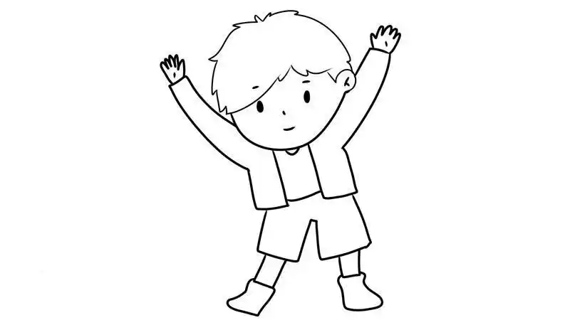 小男孩简笔画