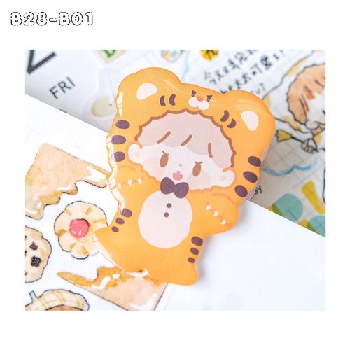 阿卓滴胶亚克力夹手帐亚克力可爱软萌动物夹手工滴胶收纳夹卓大王 凶