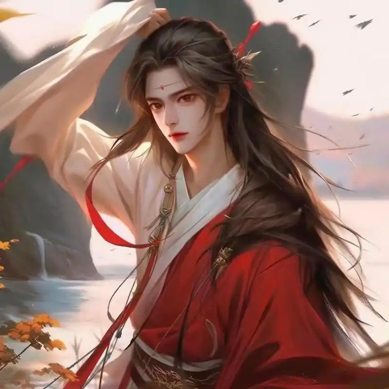 红衣邪魅古风男头 #古风头像# #ai艺术季