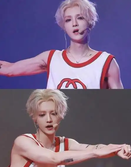 鹿晗演唱会上穿无袖时候的状态,手臂肌肉好好看,很有力量的美感