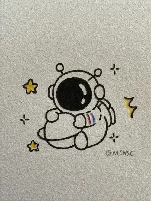 教你画可爱的宇航员